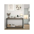 thumbnail image 1 of Dragonpad 2-Tier Narrow Console Sofa Table With Storage Shelf, Wood Entryway Table, V Side Design, 50 Lbs Load Capacity, Metal Frame Multipurpose Accent Tablefor Living Room Bedroom Couch Hallway, 1 of 11
