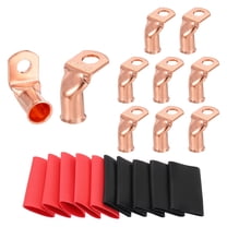 10pcs 3/8" Stud 2/0 Awg 90° Bent Copper Lugs Battery Cable End