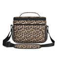 thumbnail image 2 of Brown and Brown Leopard Print Insulated Lunch Box for Women Men, Medium Leakproof Cooler Bag with Adjustable Strap, 10"x6.7"x8", 2 of 6