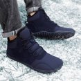 thumbnail image 4 of Mareep Man Solid Color Drawstring Warm Cotton Boots Fleecing Intensification Snow Boots Beautiful Gift Shoes Clearance, 4 of 7