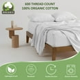 thumbnail image 6 of 6 Piece Bedding Set, 100% Organic Cotton 600 Thread Count, 15" Deep Pocket - [King, Ivory], 6 of 7