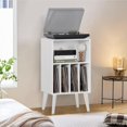 thumbnail image 5 of Record Player Stand with Storage - Mid-Century Modern Vinyl Record Holder, 5 of 8