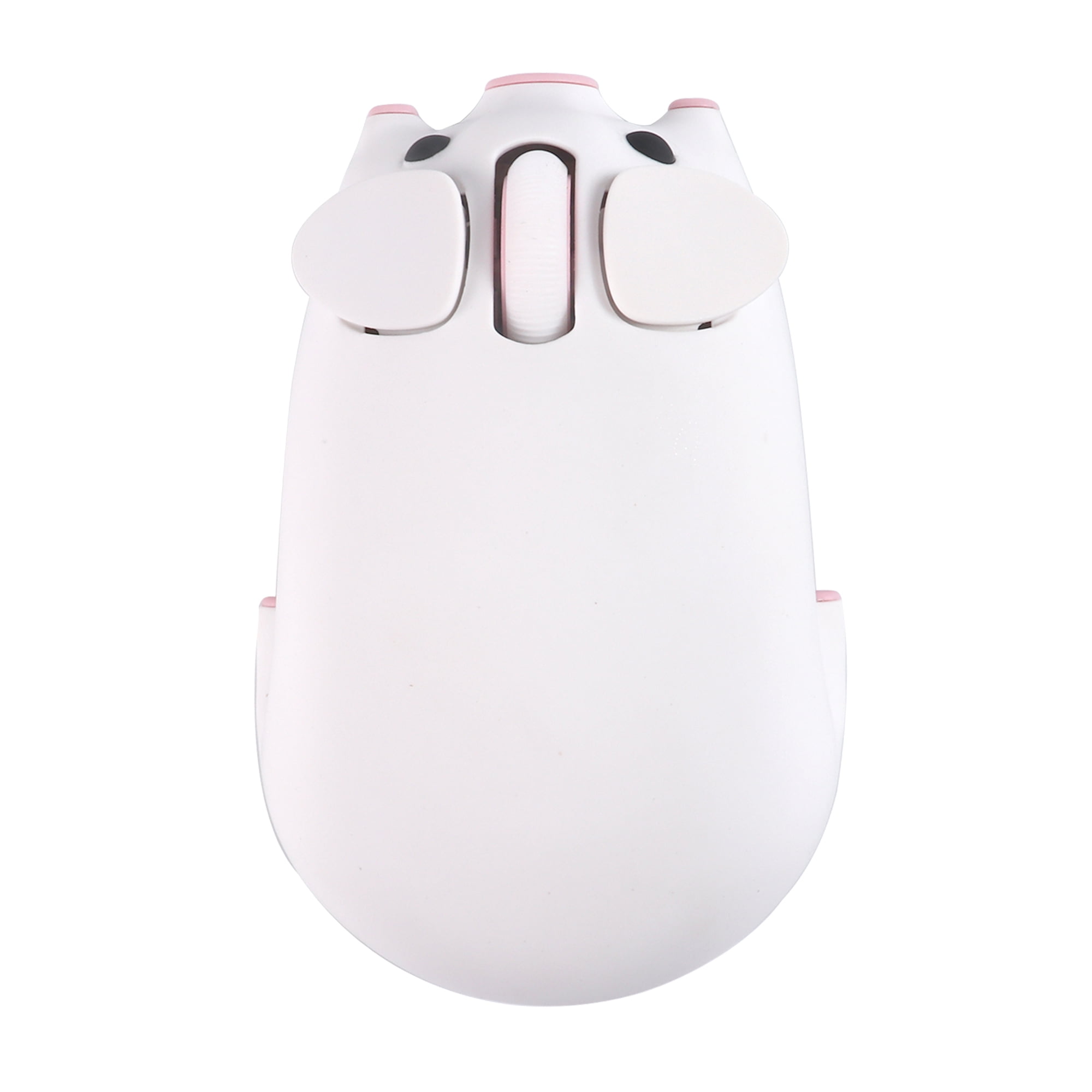 Dpisuuk Wireless Bluetooth Mouse Cute Animal Pig Shape 2.4G & Bluetooth Dual Mode Computer Mice with USB Receiver Portable Compact Optical Cordless Mouse for Laptop PC Notebook Kids Gift, White