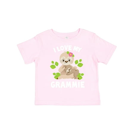 

Inktastic Cute Sloth I Love My Grammie with Green Leaves Gift Toddler Boy or Toddler Girl T-Shirt