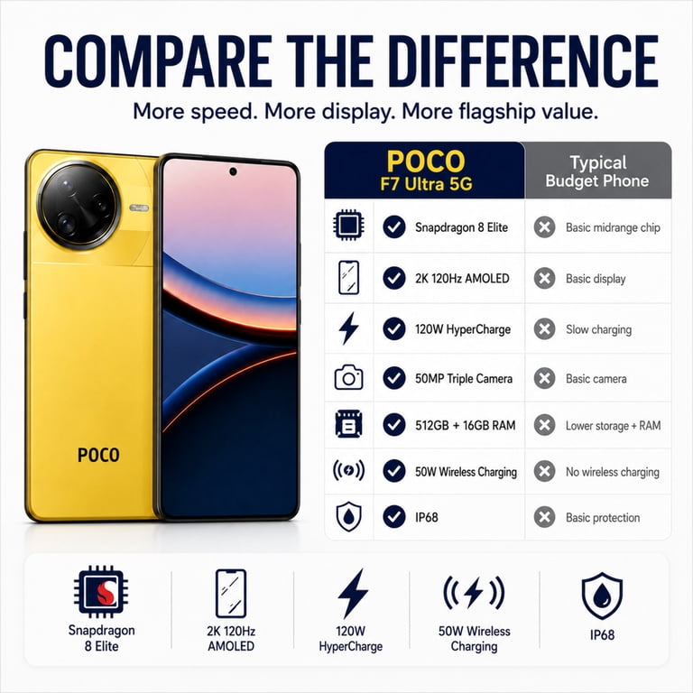 Xiaomi Poco F7 Ultra 5G 512GB ROM 16GB RAM Dual sim GSM Unlocked