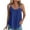Blue, variant on Lovskoo Eyelet Summer Tops for Women 2024 Tank Tops U Neck Sleeveless Tank Top Solid Color Casual Trendy Top Blue