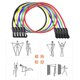 thumbnail image 1 of 11pcs Resistance Bands Set Workout Fitness Exercise Tube Bands Door Anchor Ankle Straps Cushioned Handles with Carry Bags for Home Gym Travel, 1 of 5