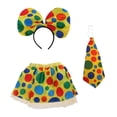 thumbnail image 2 of Halloween Clown Diadema Conjunto de Disfraces Carnaval Navidad Mujeres Niñas Disfraces Accesorios Yuyangstore Disfraz de payaso bufón, 2 of 8