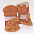 thumbnail image 2 of Botas de nieve para perros, zapatos para el cuidado de las patas, botines térmicos de felpa, protectores de patas de caña alta, botines antideslizantes de suela suave para perros pequeños., 2 of 5