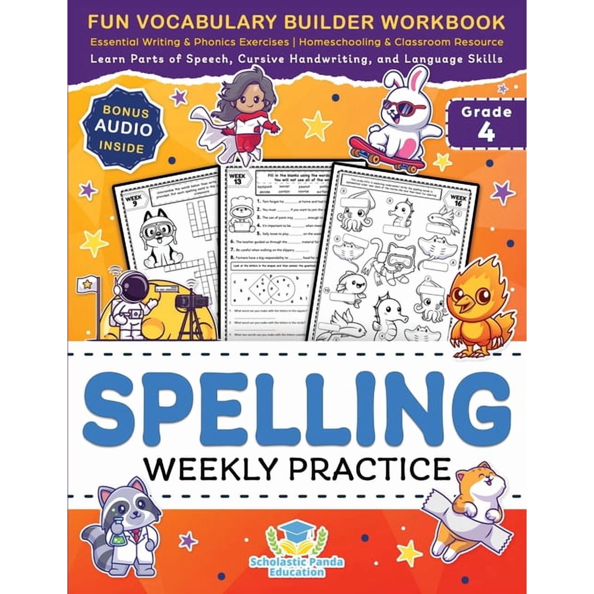 Elementary Books for Kids: Spelling Weekly Practice (Paperback)
