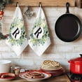 thumbnail image 4 of Dish Towels, Letter R Absorbent Kitchen Towels 2 PCS, Alphabet Green Eucalyptus Leaves Microfiber Hand Towels Dish Cloths Tea Towels for Home&nbsp;Bathroom Cleaning Drying,18X28-Inch,, 4 of 9