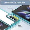 thumbnail image 6 of TECH CIRCLE For Galaxy Z Fold 4 Case,[Non-Yellowing][Supports Wireless Charging] Slim Thin Shockproof Transparent Bumper Cover Full Body Protective Clear Case for Samsung Galaxy Z Fold 4 7.6",Skyblue, 6 of 7