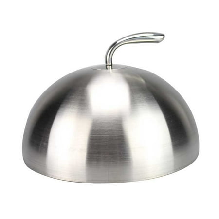 

HOMEIU 20/24/26/28cm Stainless Steel Steak Cover Teppanyaki Dome Dish Lid Home Round Oil Proof Meal Food Cover Kitchen Cooking Tools
