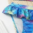 thumbnail image 7 of GYRATEDREAM Girls Tankini 2-Piece Swimwear Mermaid Print Bikini Ruffle Bathing Suit 7-12 Years, 7 of 7