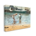 thumbnail image 3 of Stupell Industries People Shoreline Beach Marina Searching Sea Life Painting Gallery Wrapped Canvas Print Wall Art, Design by Lettered and Lined, 3 of 7