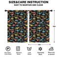 thumbnail image 2 of Blackout Kids Curtains,Black Cartoon Dinosaurs Names Pattern Childrens Insulated Curtains Set Of 2,Bedroom Essentials,Toddler Room Decor 42"x63", 2 of 5