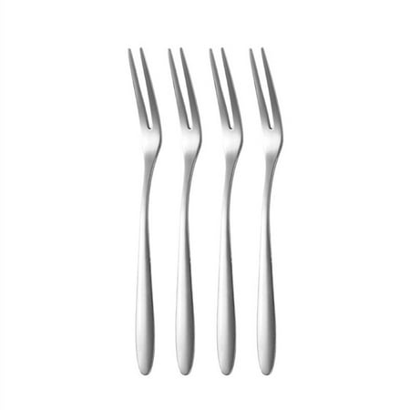 

4pcs Fruit Fork Set Mini Cute Stainless Steel Dessert Forks Silver Gold Rose Gold Ca Flatware Cutery Fork for Home Use