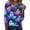 B-Multicolor Ghost, variant on Halloween Shirts Womens Long Sleeve Ghost Holiday V Neck Shirts Pumpkin Spooky Season Kitten Fall Tops