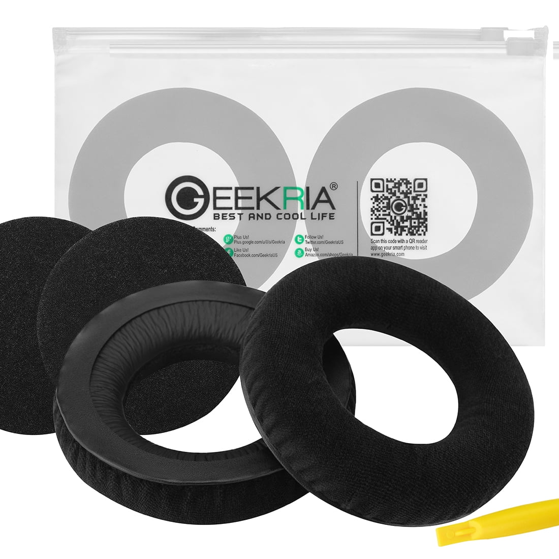 Geekria Replacement Velvet Earpad for AKG K240, K240S, K240 Studio