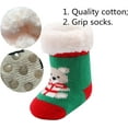 thumbnail image 6 of Minzimin 3 Pairs Toddler Girl Boy Sherpa-lined Fuzzy Socks Anti Skid with Grips, Baby Girl Boy Christmas Socks Kids Slipper Socks, 6 of 7