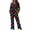 Colorful Paws, variant on Galaxy Wolf Button Up Pajamas for Women Size L Long Sleeve Pjs for Women Set of 2 Soft Sleepwear Pj Loungewear Tops and Pants Set Jogger Outfits with Pockets