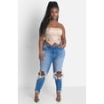 thumbnail image 4 of Rebdolls Women's Plus Vegan Leather Bustier Top with Detail - Neutral - Small, 4 of 5