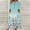 Green, variant on Women Fashion Summer Casual Short Sleeve V-Neck Printing Dress Loose Dress