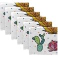 thumbnail image 6 of GZHJMY Succulent Cacuts Dot Cloth Dinner Napkins Everyday Use 20" × 20" Home Decor 6 Pack, 6 of 7