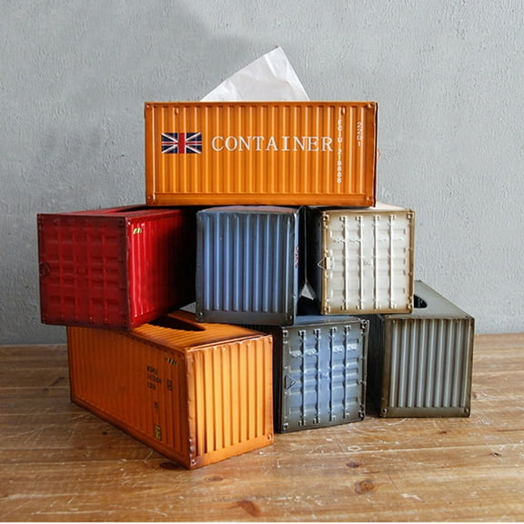 ELAYARD Table Tissue Organizer Tissue Boxes Metal 1Pcs Red Desktop Organizer for Home Decor