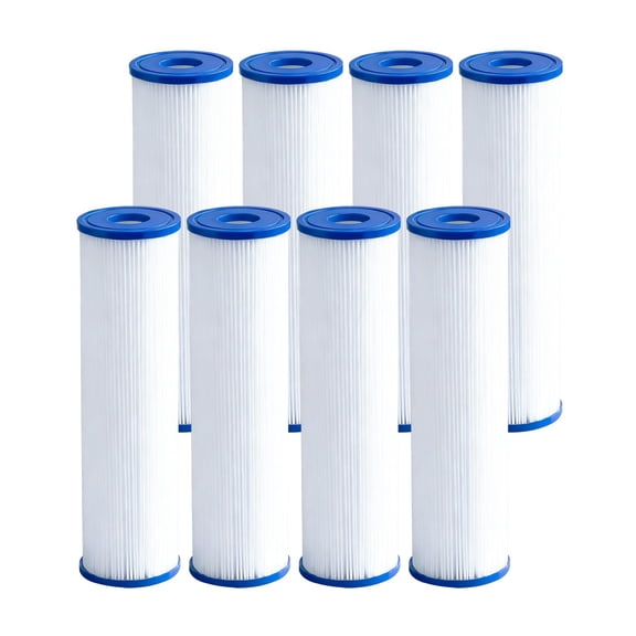 DAYEAR Ice Bath Filter 10" x 2.5" (8 Pack) Cold Plunge Filter 20 Micron Pleated Sediment filtrage Replacement for Ice Bath Tub Hot Tub