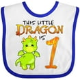 thumbnail image 3 of Inktastic Dragon 1st Birthday- Turning One Boys or Girls Baby Bib, 3 of 4