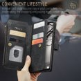 thumbnail image 4 of Allytech Wallet Case for Samsung Galaxy A53 5G, Card Slots + Cash Slot + Zipper Pocket Large Capacity PU Leather Case with Hand Strap, [All-Round Shockproof] Wireless Charging Kickstand Case, Black, 4 of 10