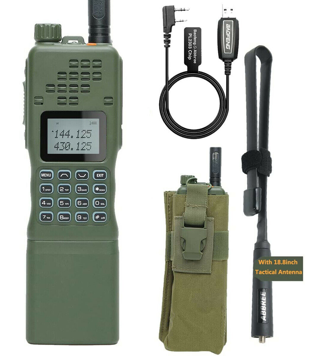 Abbree AR-152 10W Ham Radio Powerful Military Grade Tactical Long Range ...