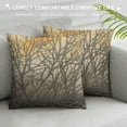 thumbnail image 3 of PIKWEEK  Dark Grey Twigs Throw Pillow Cover Branches Cushion Case Neutral Pillowcase for Sofa Couch Bedroom Living Room Home Decor, 3 of 5