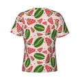 thumbnail image 6 of Vsdgher Watermelon Print Men's Dry Fit Mesh Athletic Shirts Moisture Wicking Tennis T-Shirt Tops, 6 of 9