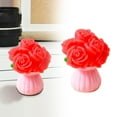 thumbnail image 2 of Mini Resin Flower Bouquet Figurines(Assorted Styles) for Home Desktop Tabletop Decor,Ideal Small Accents for Living Room Bedroom Study Desk & Tiny Gift,Realistic Floral Craft Ornaments(rose), 2 of 9