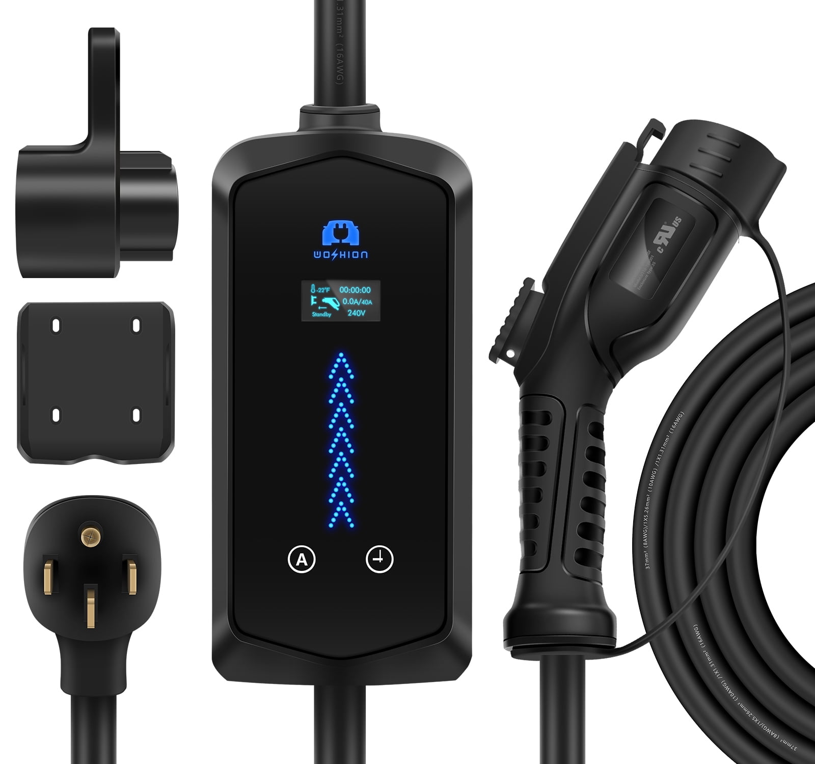 WOSHION EV Charger Level 2 Electric Car Charger, 40 Amp 25 Foot for
