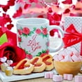 thumbnail image 4 of (4) Valentine's Heart Marshmallows, 5.1oz Bag Heart-Shaped Fluffy Pink White Marshmallow Valentine Party Favor Easter Bags Basket Fillers Hot Chocolate S'mores Desserts Topper & CUSTOM Storage Carrier, 4 of 7