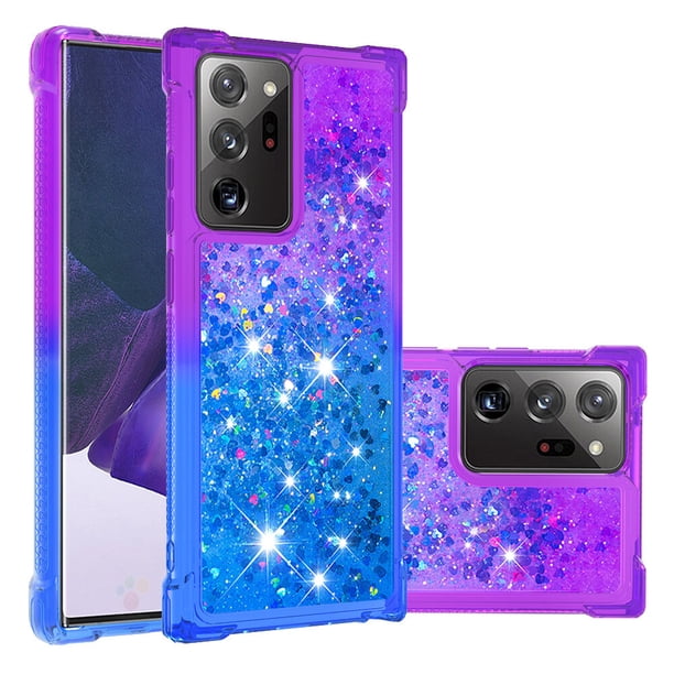 Funda para Samsung Galaxy Note 20 Ultra 5G Transparente con Brillos Carcasa Protectora Antigolpes con Glitter Brillante