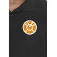 thumbnail image 5 of Green Lantern Core Blackest Night Orange Lantern Logo Cotton Polo Shirt, Black, Medium, 5 of 6