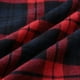 thumbnail image 3 of Las nuevas mujeres del otoño de gran tamaño de la tela escocesa camisa de tartán botones de bolsillo MABOTO Rojo/XL, 3 of 7