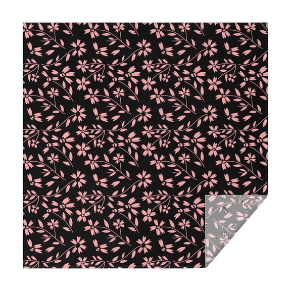 Floral Square Tablecloth 42x42in(107x107cm) – Waterproof Polyester Printed Table Cover, Wrinkle Resistant & Washable for Kitchen Dining Picnic Party Decor, Thanksgiving,Christmas, Spring,Flower