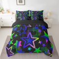 thumbnail image 2 of Feelyou Purple Stars Twin Bedding Sets 7-Piece, Neon Gradient Love Heart Bedding Comforter Set, Teens Kids Boys Girls Reversible Sheet Sets, Super Cozy Room Decor, 2 of 8
