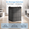 thumbnail image 2 of Extra Large Capacity Storage Bags, Collapsible Moving Storage Bin with Reinforced Handles, Spacious Zippered Organizer for Bedding, Comforters, Clothes & Quilts, Top-Full Opening Design(140L), 2 of 8