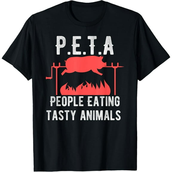 Funny P.E.T.A People Eating Tasty Animals BBQ Kids Adults T-Shirt