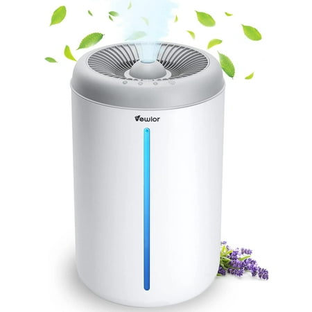 

[US IN STOCK] Humidifiers for Bedroom Large Room Won t Leak Vewior 4.5L Top Fill Cool Mist Last 60 Hours Air humidifier and Diffuser 2 In 1 Easy to Clean Super Quiet