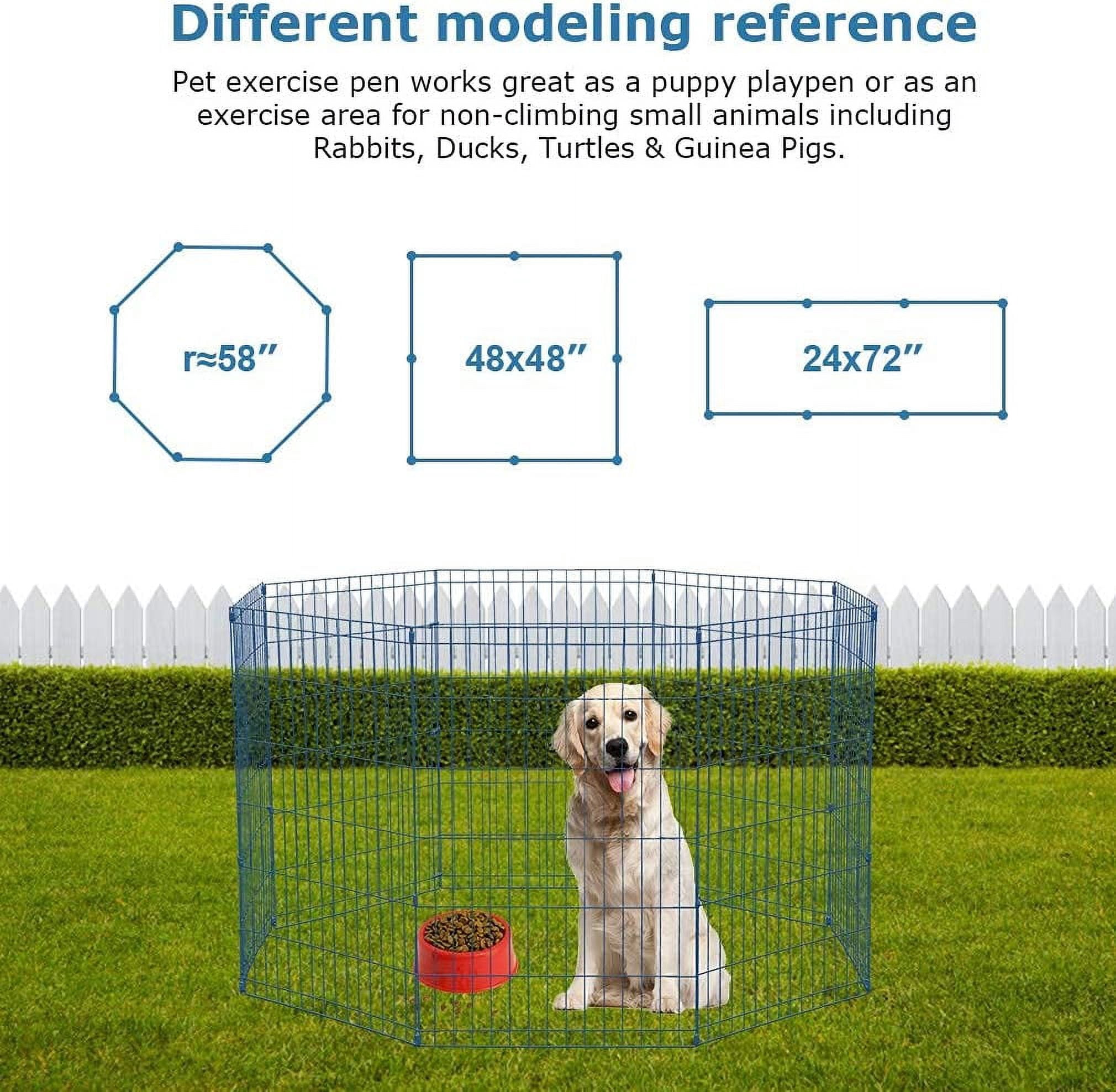YRLLENSDAN 36'' Dog Pen for Outside, 8 Panel Exercise Fences Dog Kennel for Backyard Pet Playpen Crate Fence Pet Gate with Door Puppy Play Yard for Small Medium Large Dogs