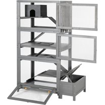 Photo inspiration: Fresh Look at Pawhut Hamster Cage On Wheels With Storage Shelf Seesaws Water