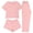 Pink, variant on Dianli Sleepwear Loungewear 3-Piece Women's Home Pajama Set Short Sleeve Top Shorts Casual Pants Soft Cotton Blend Lounge Set for Women Nightwear Cozy PJs