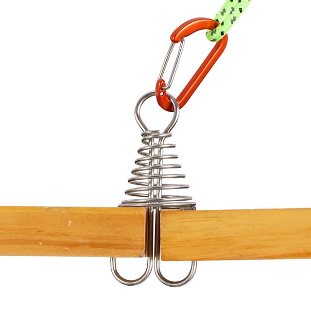 Hebilla de cuerda de tienda de acero inoxidable BESPORTBLE: Hebilla de ajuste de cuerda para tienda, 2 uds., hebilla de cuerda para tienda de campaña, gancho de tablero de madera, hebilla de reso